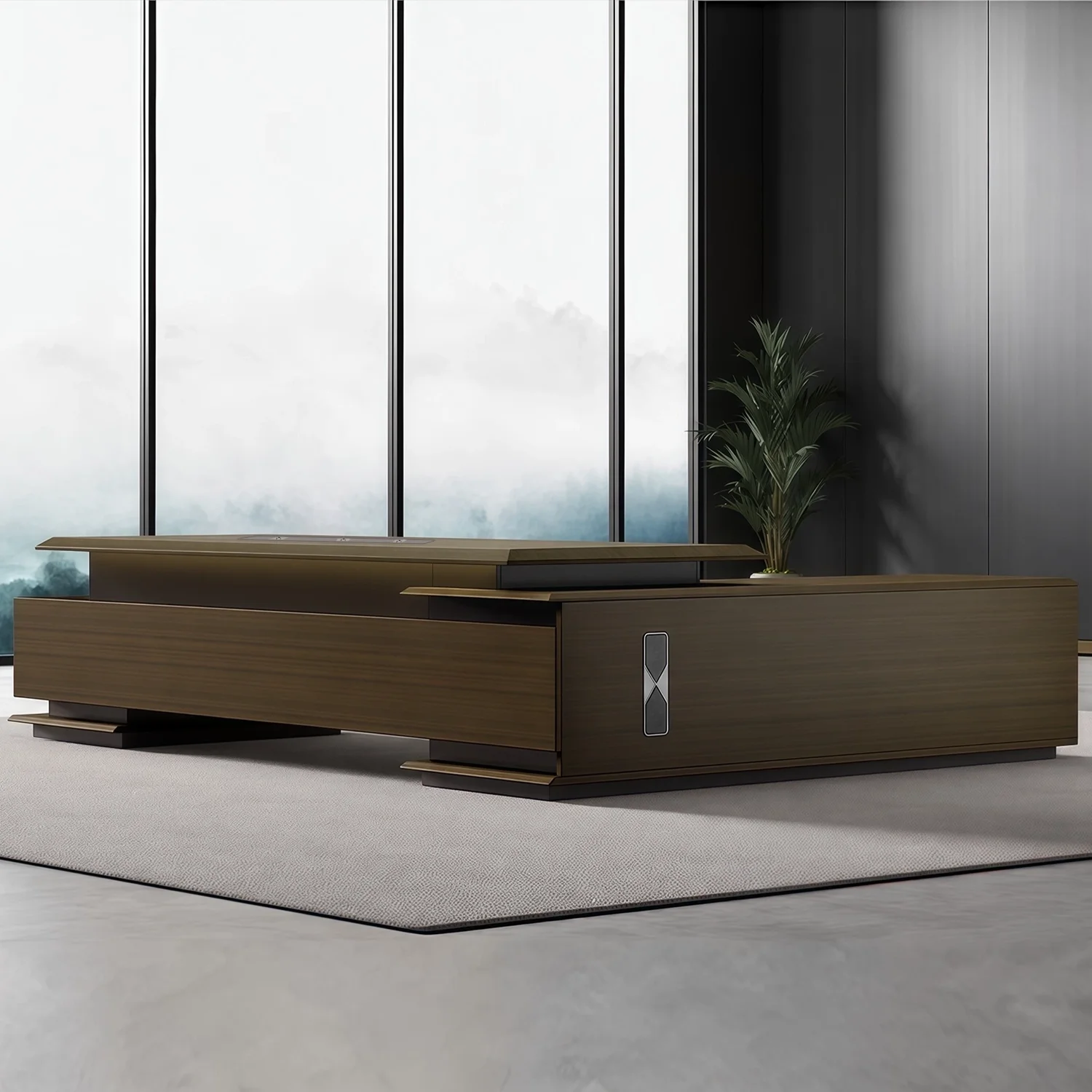 Modern L-Shaped Executive Desk for Executive Offices – Maoters