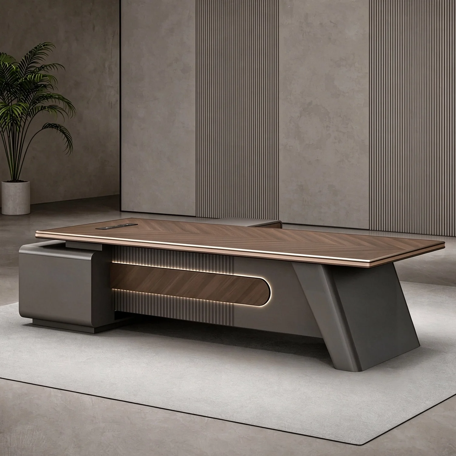 Modern Luxury Executive Reception Desk for Corporate Office Lobbies – Maoters