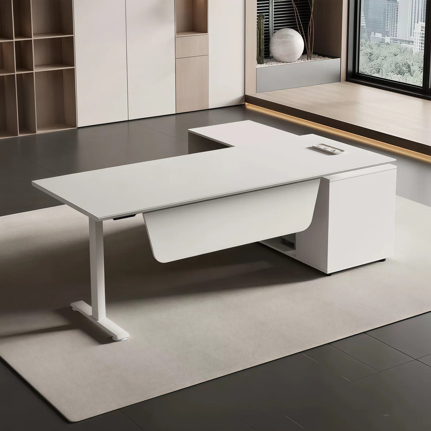Luxury Modern Executive Desk for Corporate Offices and Home Office Workspaces - Maoters