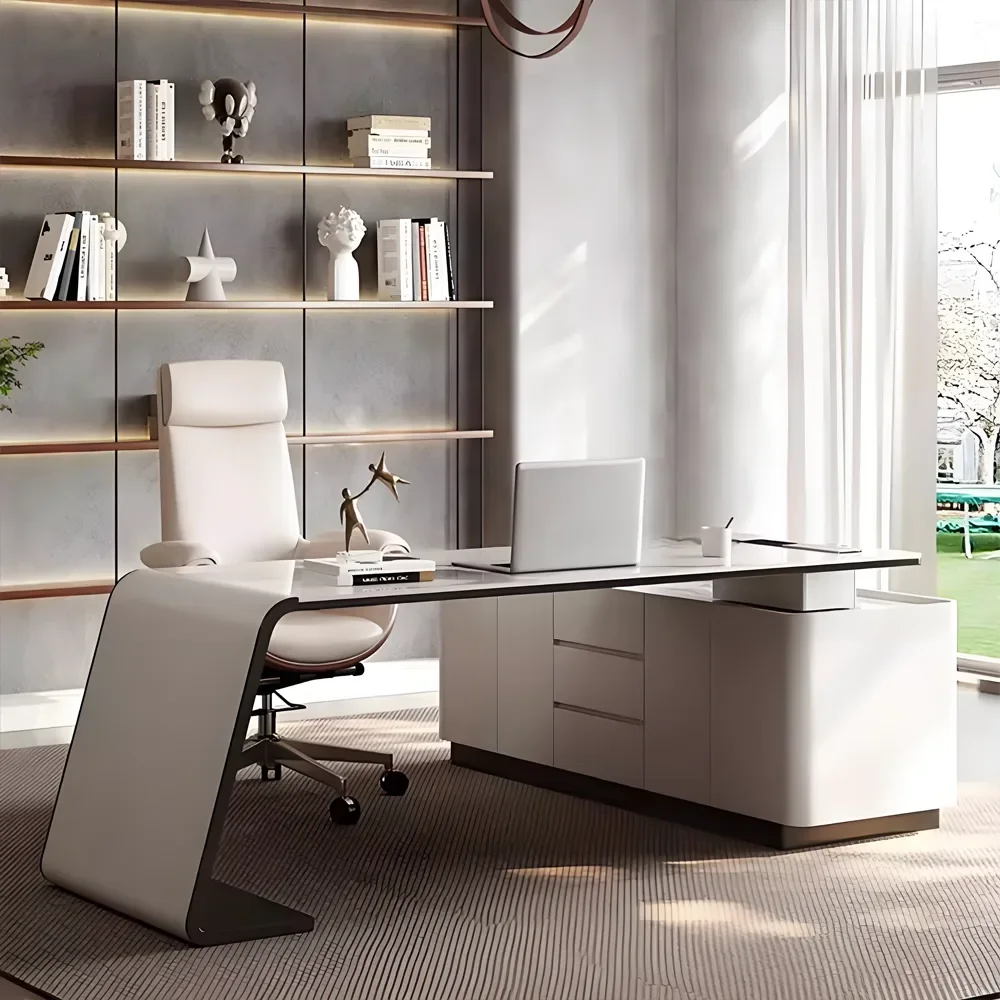 Curved Luxury Manager Desk - Maoters