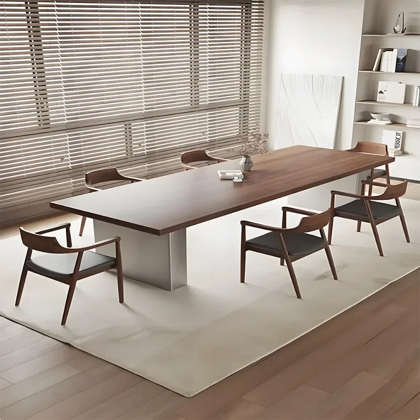 Minimalist Modern Wood Conference Table for Office Boardroom - Maoters