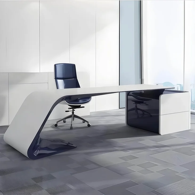 Executive Office Futuristic White Desk - Maoters