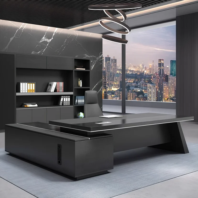 Executive Office Luxury Black Desk - Maoters