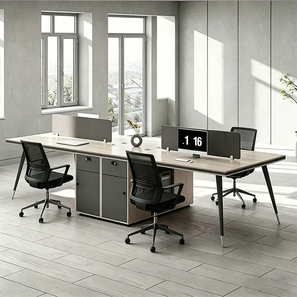 Wood Dual Side Lock Drawer Workstation - Maoters