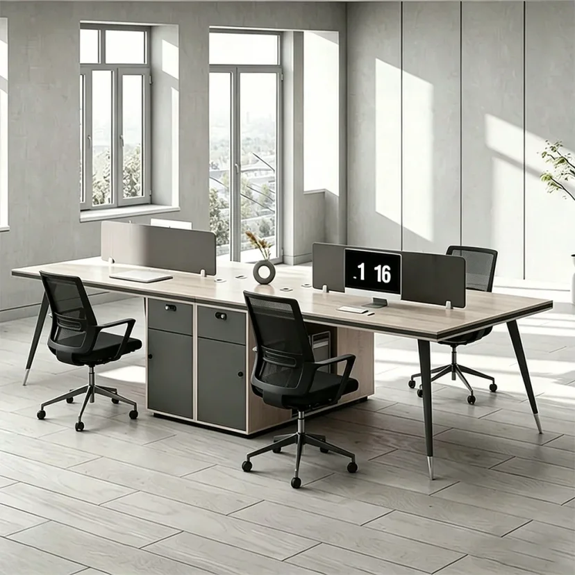Wood Dual Side Lock Drawer Workstation - Maoters