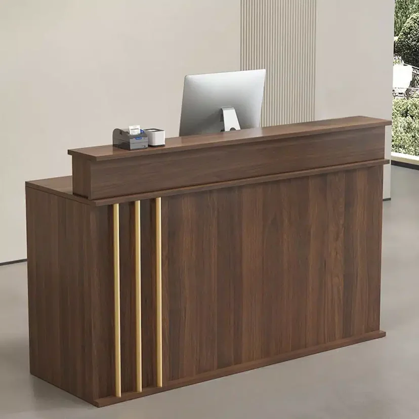 Simple Timber Modern Front Desk - Maoters