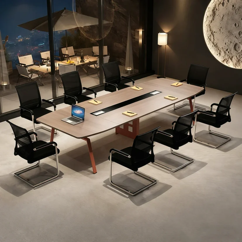 Modern Long Conference Table – Minimalist Office Desk