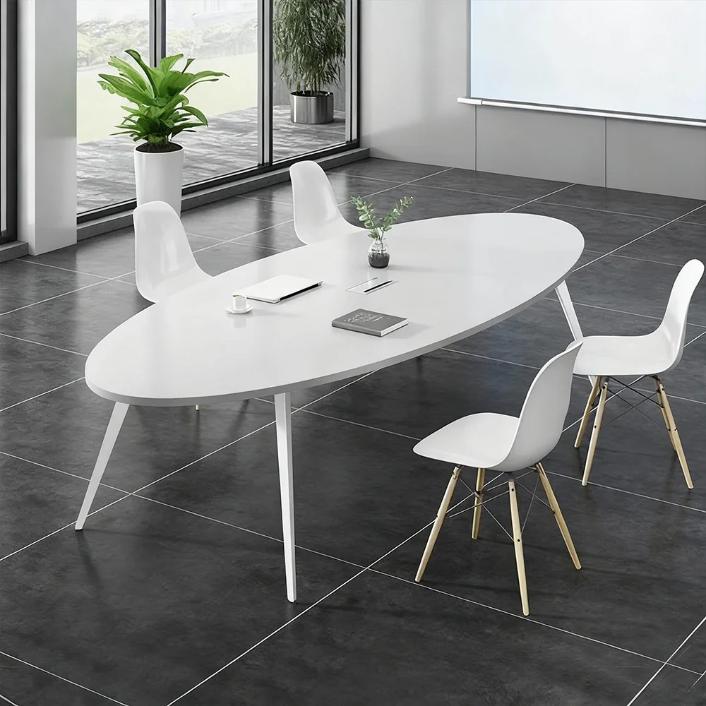 Modern Oval Conference Table for Office Meeting Rooms - Maoters