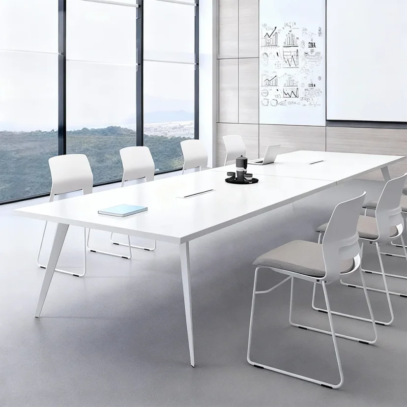 Office Area Modern White Conference Table - Maoters