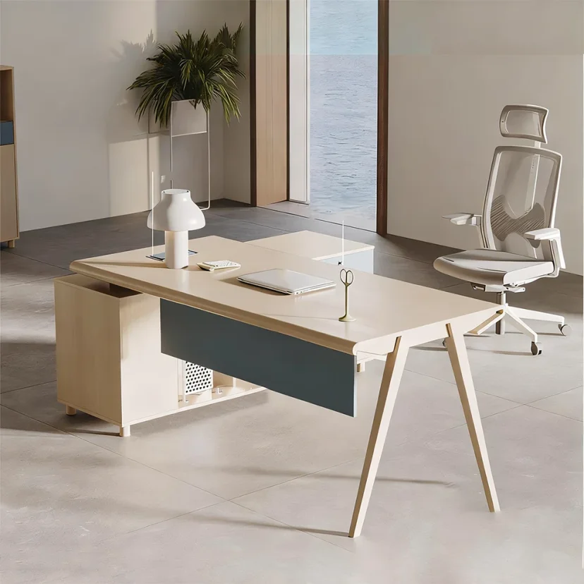 Office Wood Minimalist Executive Desk - Maoters