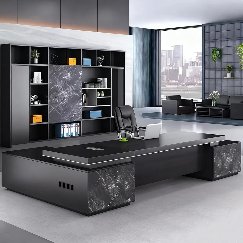 Executive L Shaped Desk with Storage