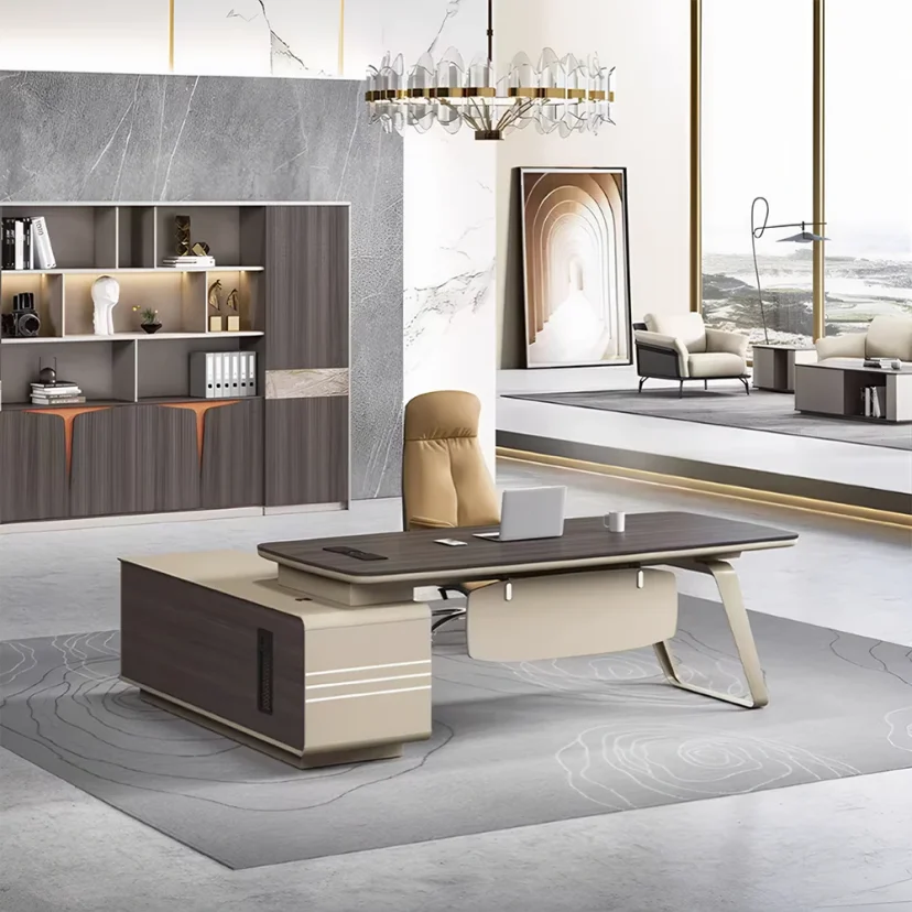 Contemporary Curved Executive Office Desk - Maoters