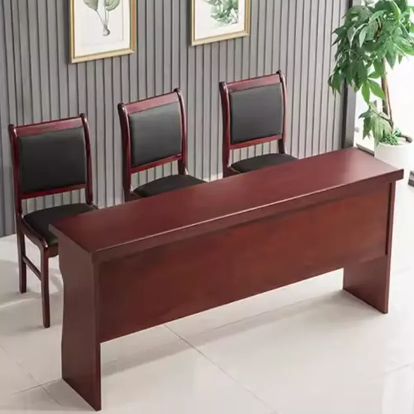 Modern Wood Training Table with Privacy Panel - Maoters