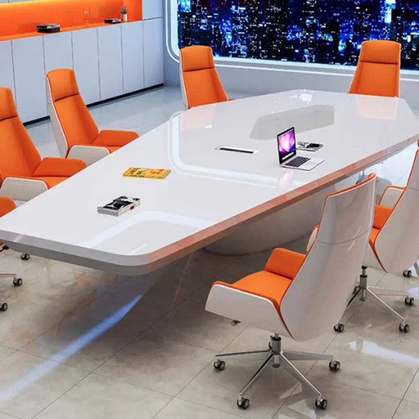 Modern High Gloss Boardroom Table - Maoters
