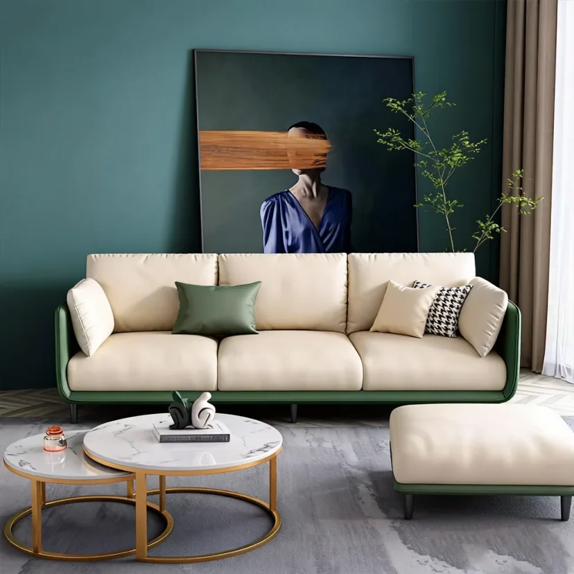 Modern Upholstered Leather Sofa - Maoters