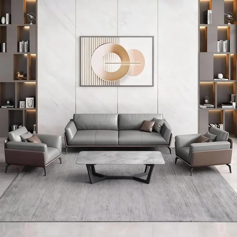 Simple Business Leather Sofa – Maoters