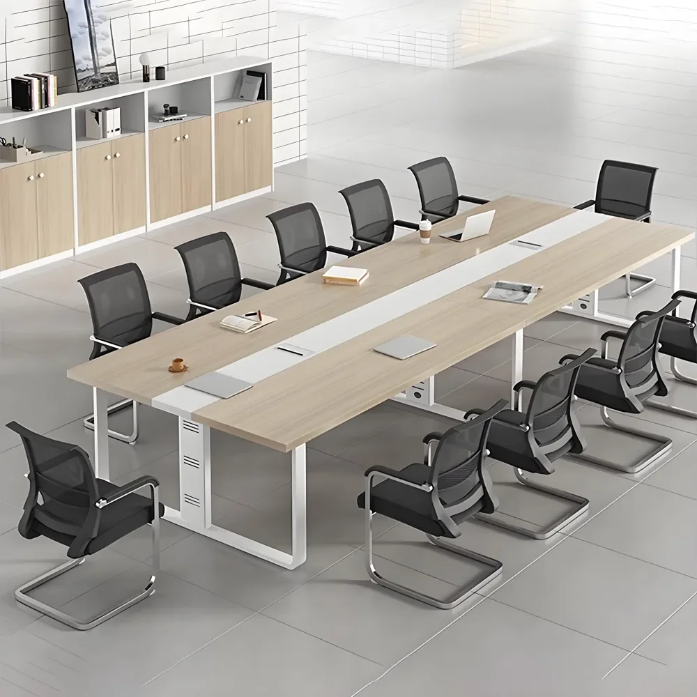 Light Wood Boardroom Meeting Table - Maoters