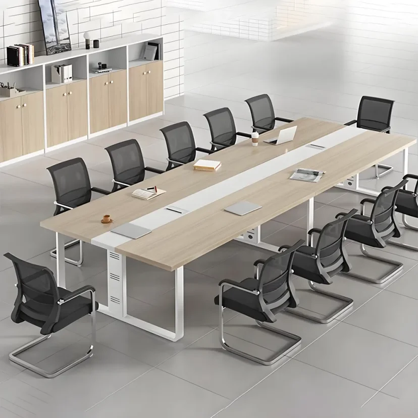 Light Wood Boardroom Meeting Table - Maoters