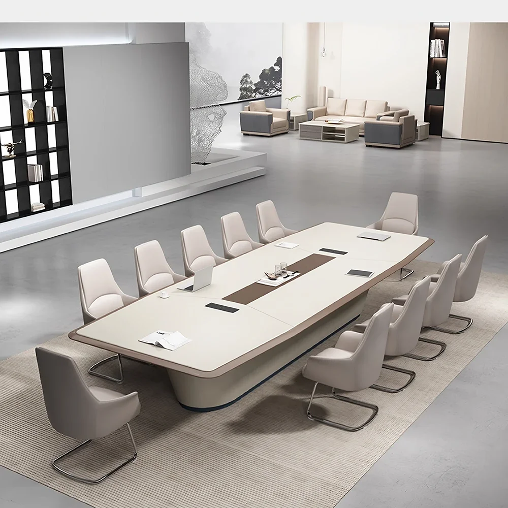 Light Luxury Modern Lacquered Conference Table - Maoters