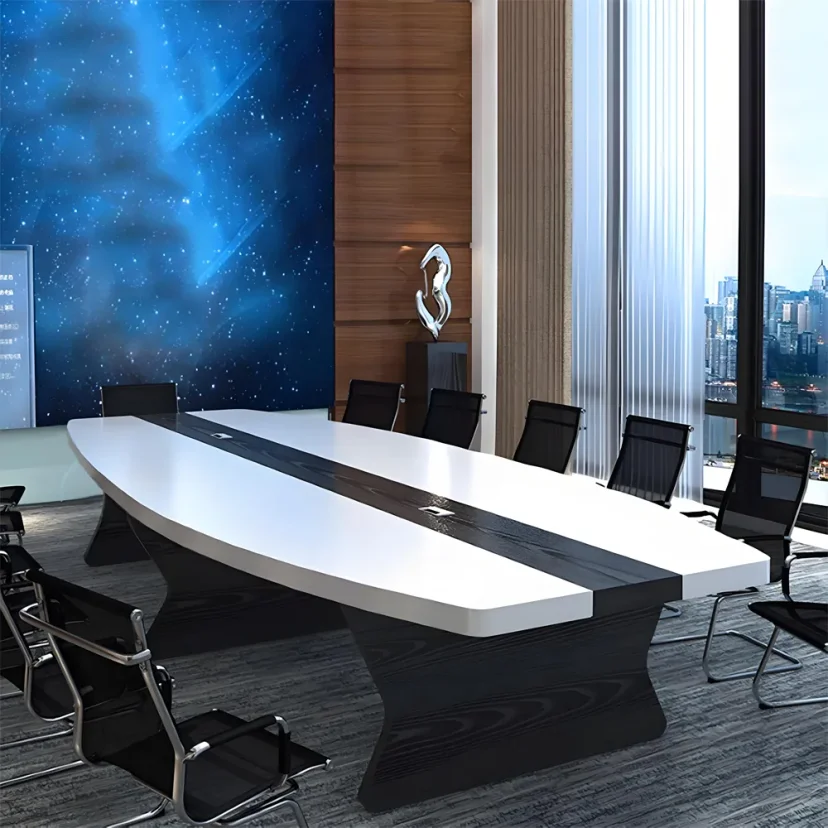 Simple and Stylish Curved Large Conference Table – Maoters