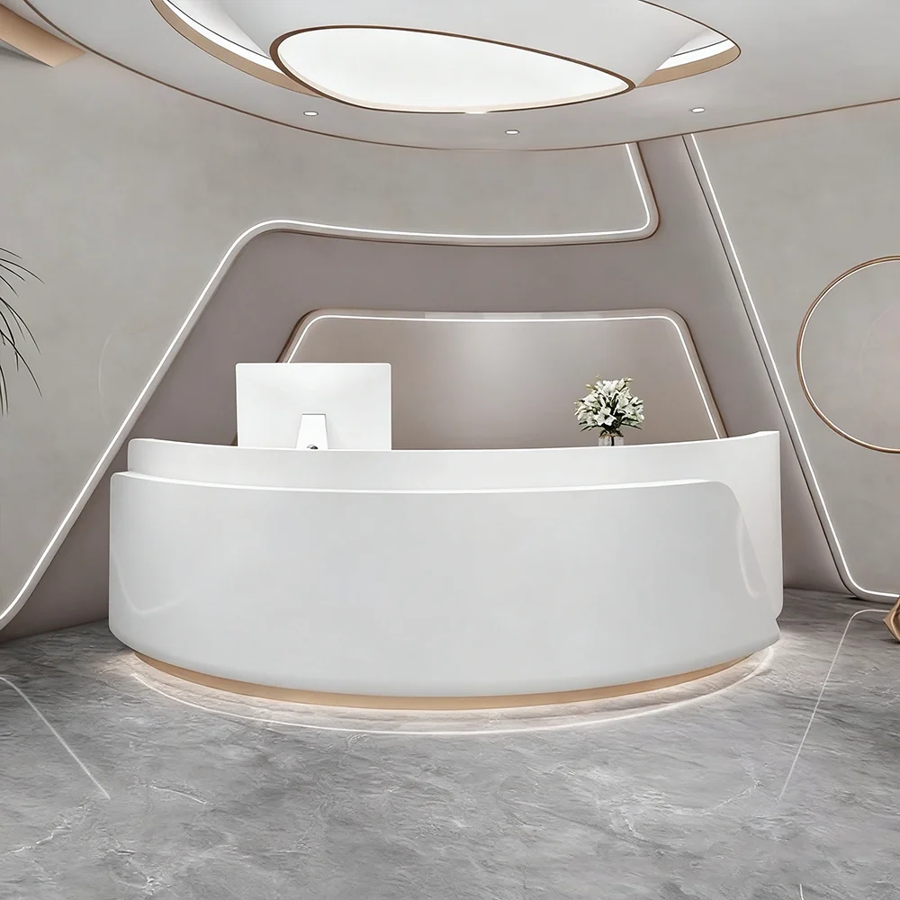 Curved Beauty Salon Bar Counter