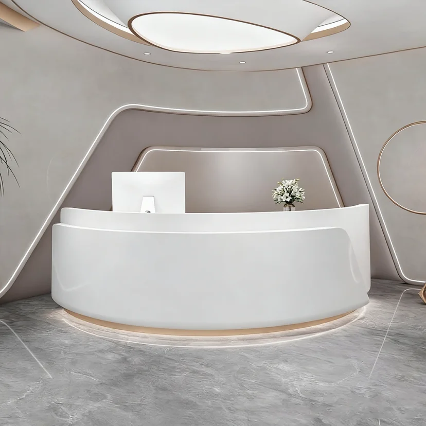 Curved Beauty Salon Bar Counter