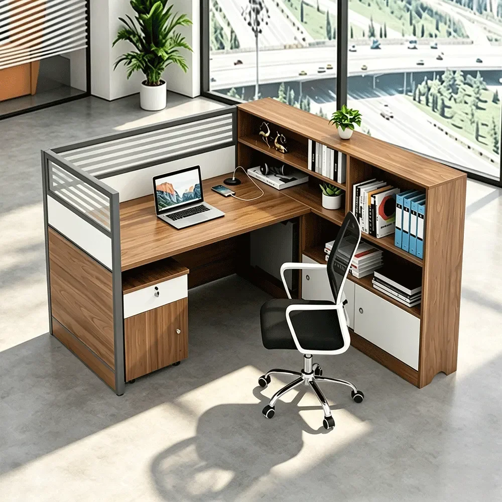 Modern Open Office Workstation with Storage - Maoters