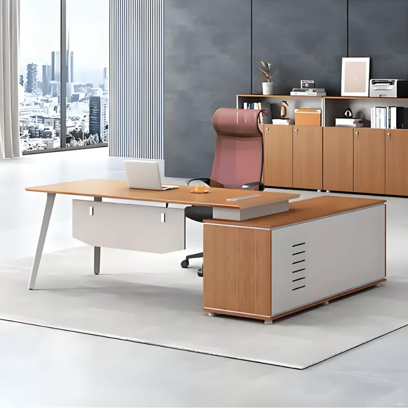 Wood Panel Modern Executive Desk - Maoters