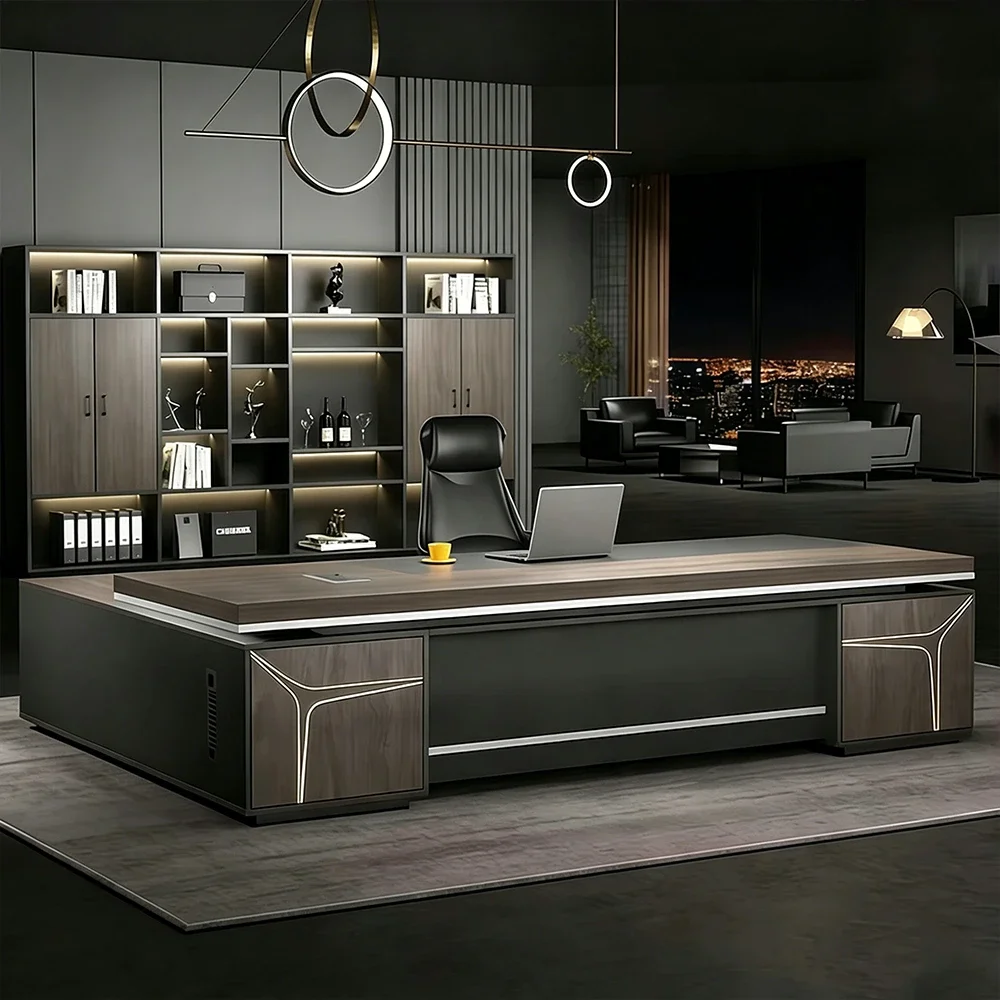 Dual-Drawer Executive Desk