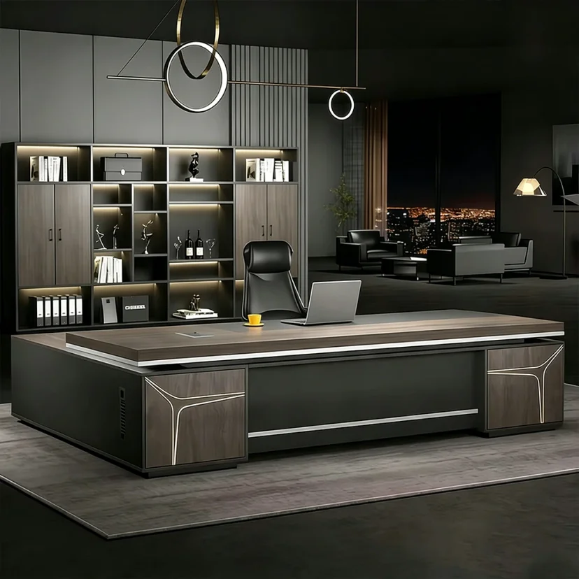 Dual-Drawer Executive Desk
