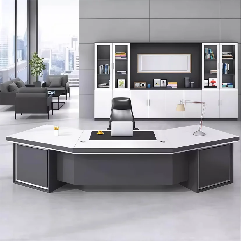 Luxury Office Wide Symmetric Executive Desk - Maoters