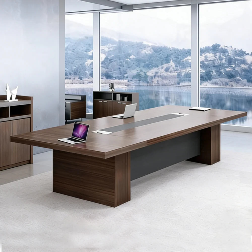Large Wood-Style Conference Table - Maoters