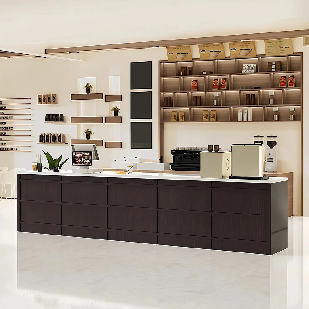Coffee Shop Checkout Counter Vintage Industrial Style Bar