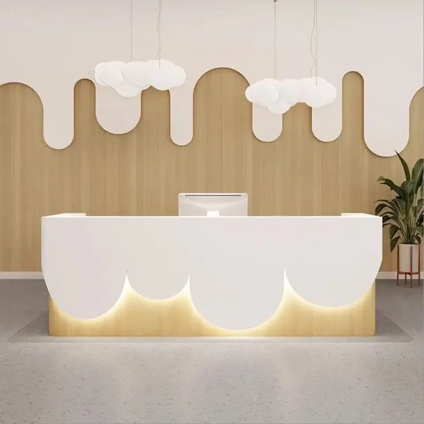 Salon Lobby LED Reception Desk - Maoters