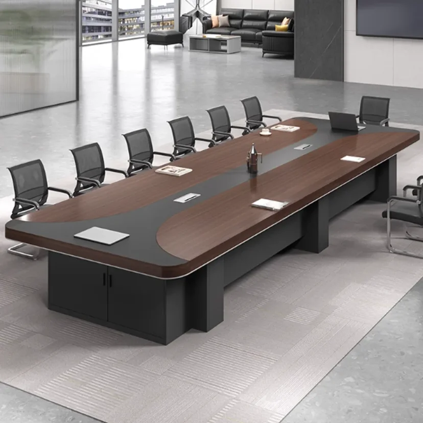 Large Boardroom Two-Tone Conference Table - Maoters