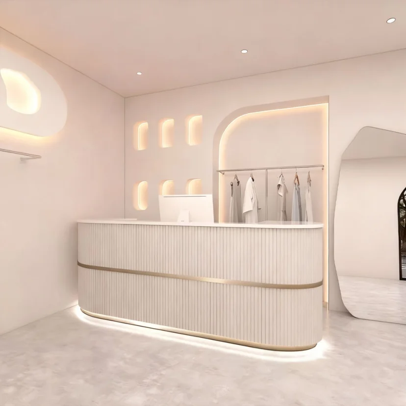 Luxury Boutique Counter – Modern Reception Desk For Salon & Apparel Store