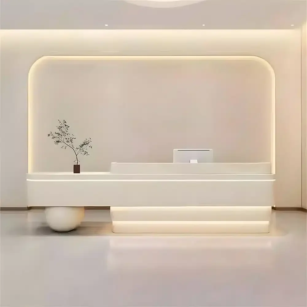 Modern Lacquer Reception Desk – Hotel & Boutique Counter