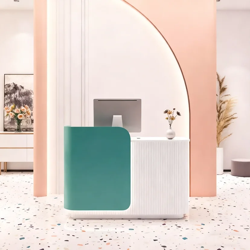 Compact Boutique Fluted Reception Counter - Maoters