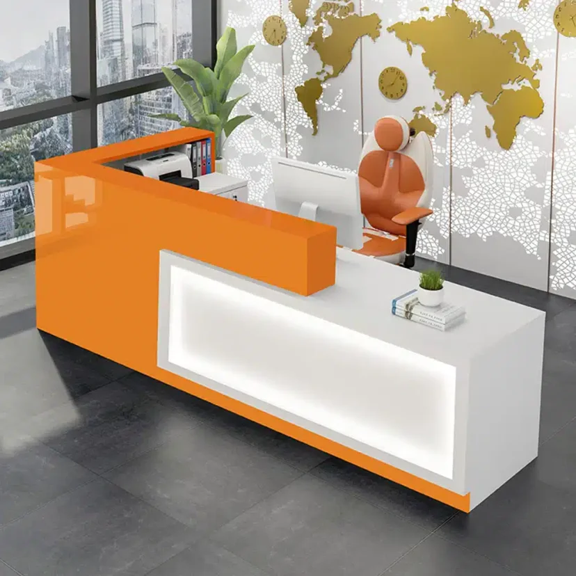 L-shaped Reception Desk - Maoters