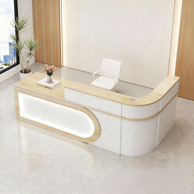 Commercial Curved Front Desk – Reception & Cashier Counter