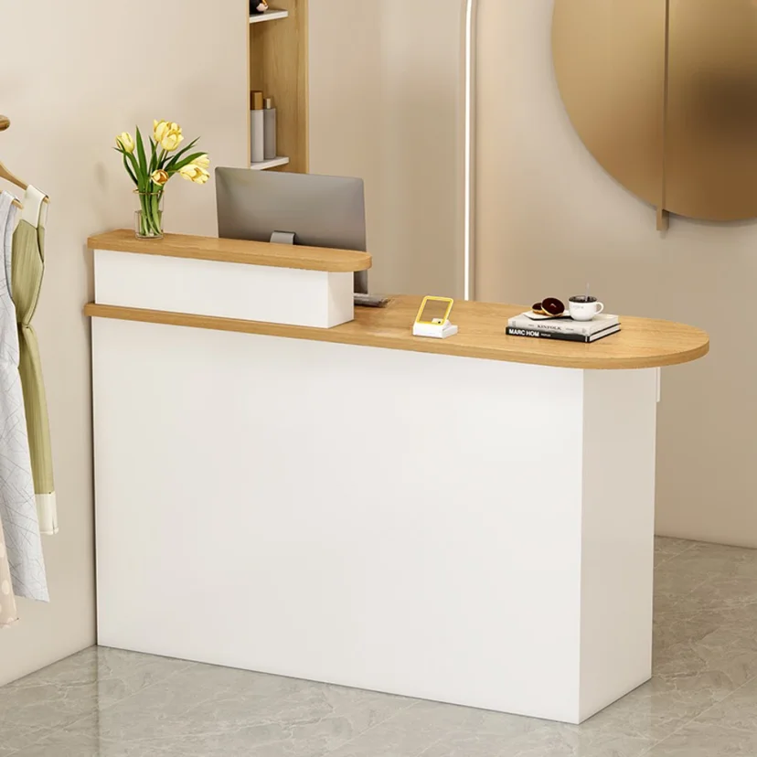 Rounded End Split Top Shop Reception Desk - Maoters