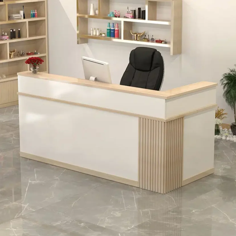 Modular L Shape Shop Reception Desk - Maoters