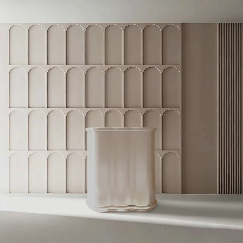 Sculptural Wavy Office Reception Desk - Maoters