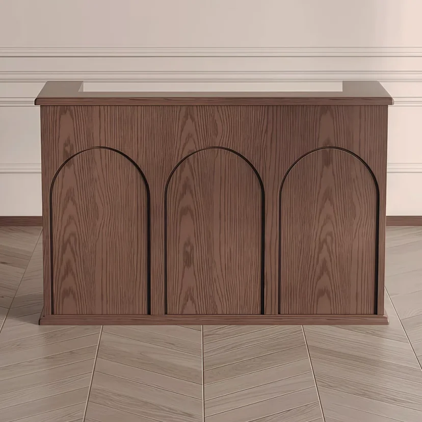 Vintage-Style Arched Decorative Reception Desk - Maoters