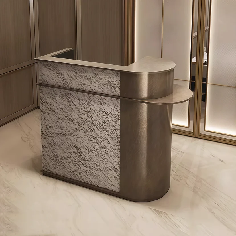 Luxury Stainless Steel Hotel Front Desk