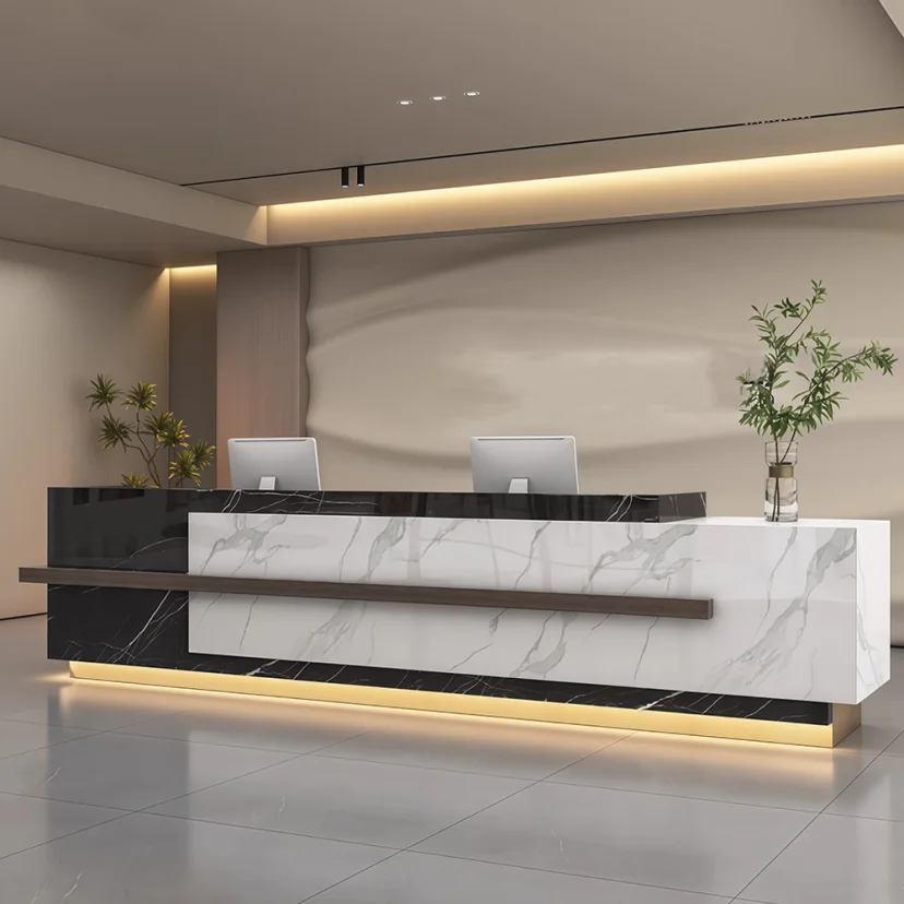 Sleek Upscale Office Reception Desk - Maoters