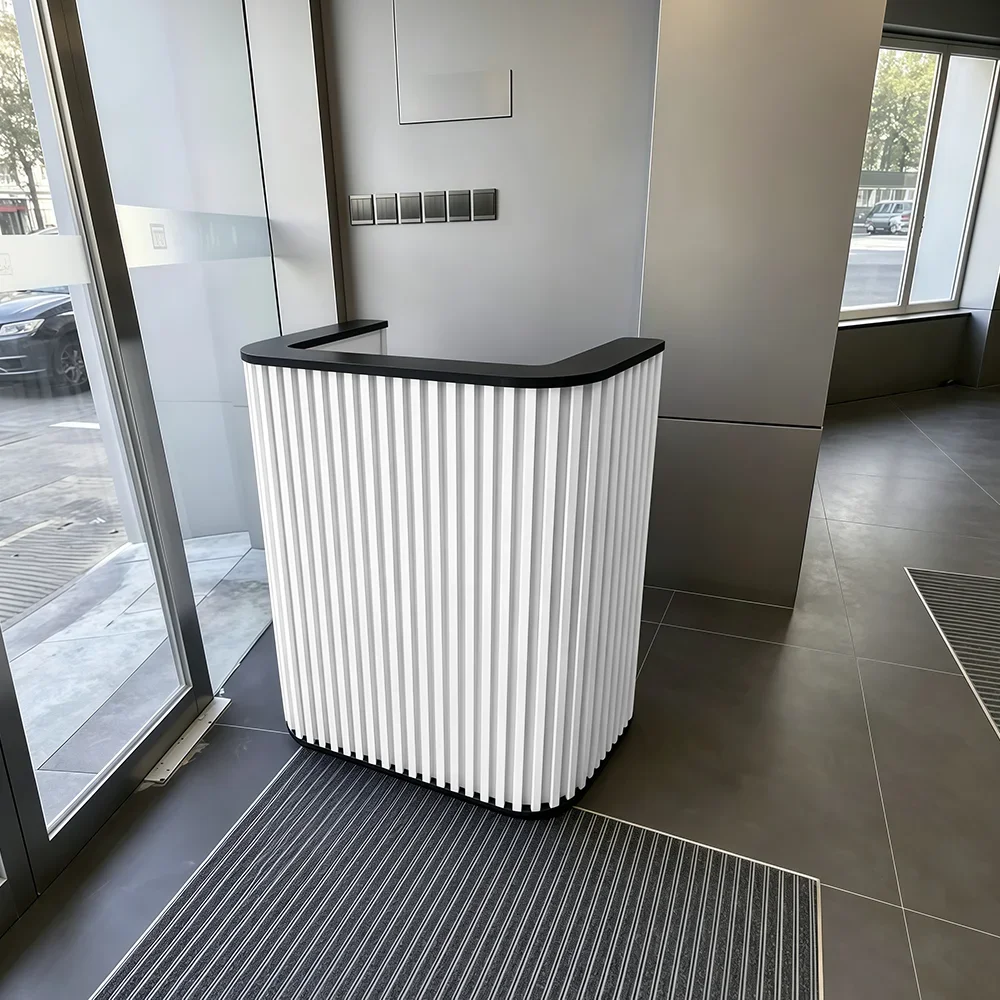 Compact Curved Reception Desk for Salons - Maoters