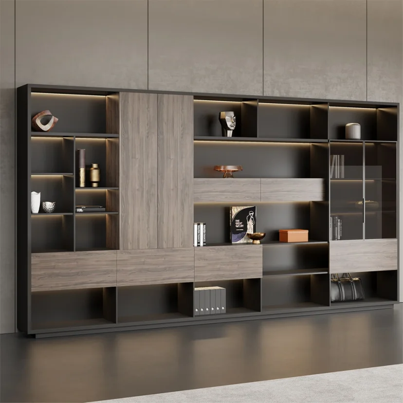 Glass Door File Cabinet for Office Space - Maoters