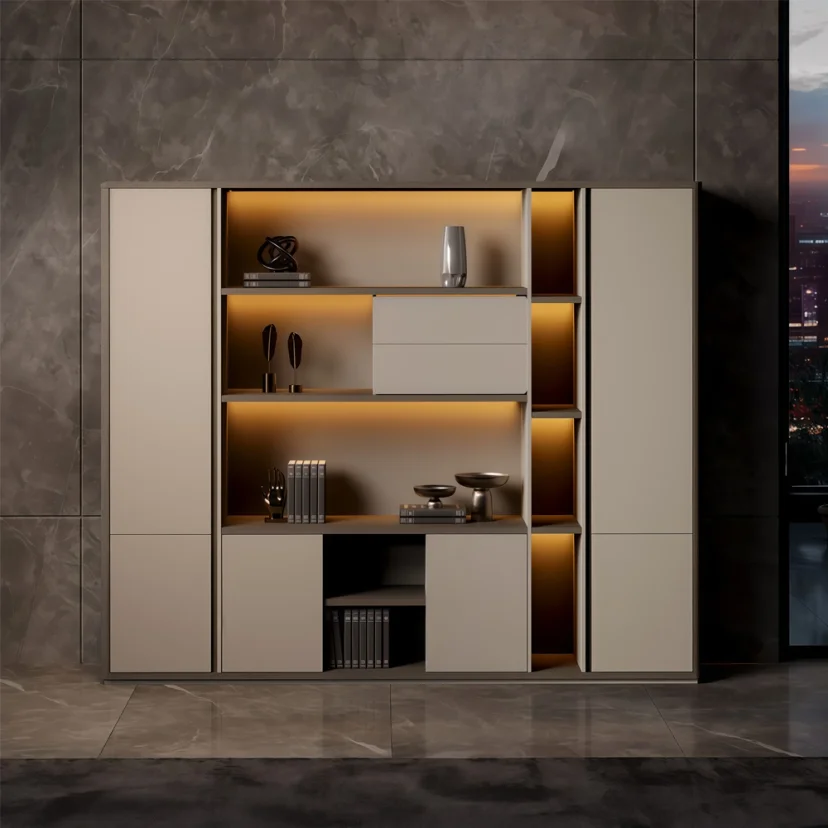 Freestanding Open File Cabinet for Office - Maoters
