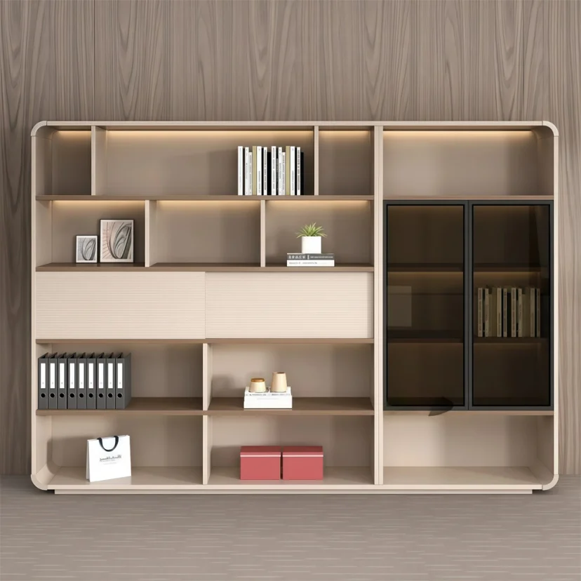 Light Tone File Cabinet for Document Storage - Maoters